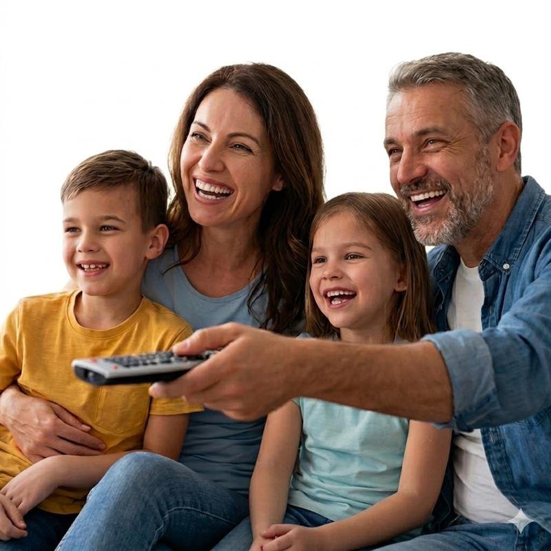 Famille regardant Atlas Pro ONTV